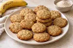 Galletas de quinoa y plátano sin gluten y sin huevo