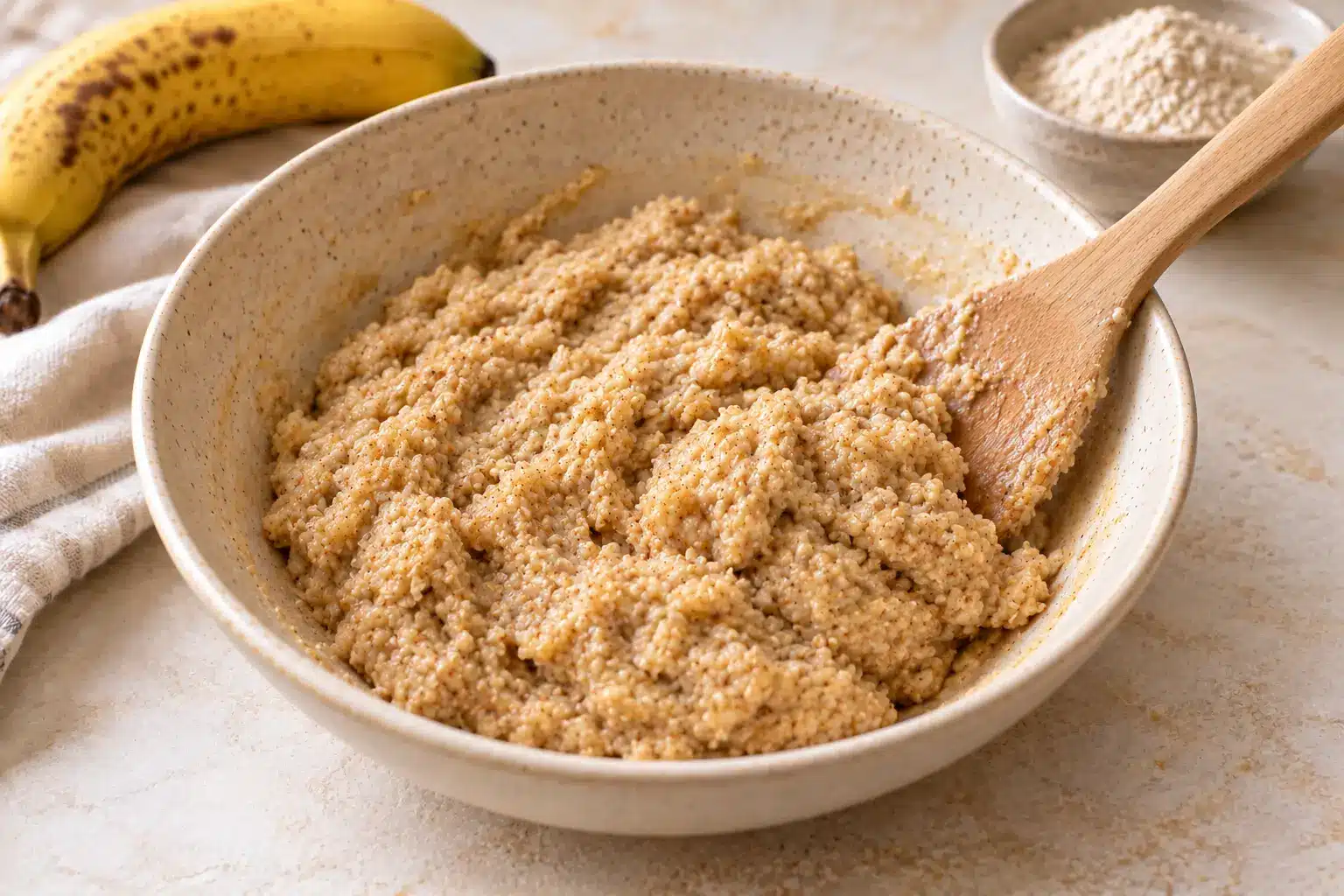 Paso 2 de galletas de quinoa y plátano sin gluten y sin huevo