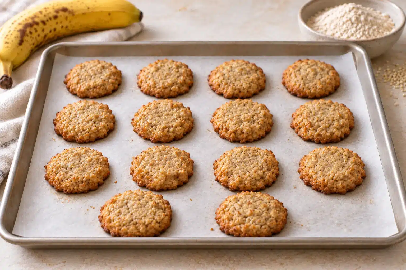 Paso 4 de galletas de quinoa y plátano sin gluten y sin huevo