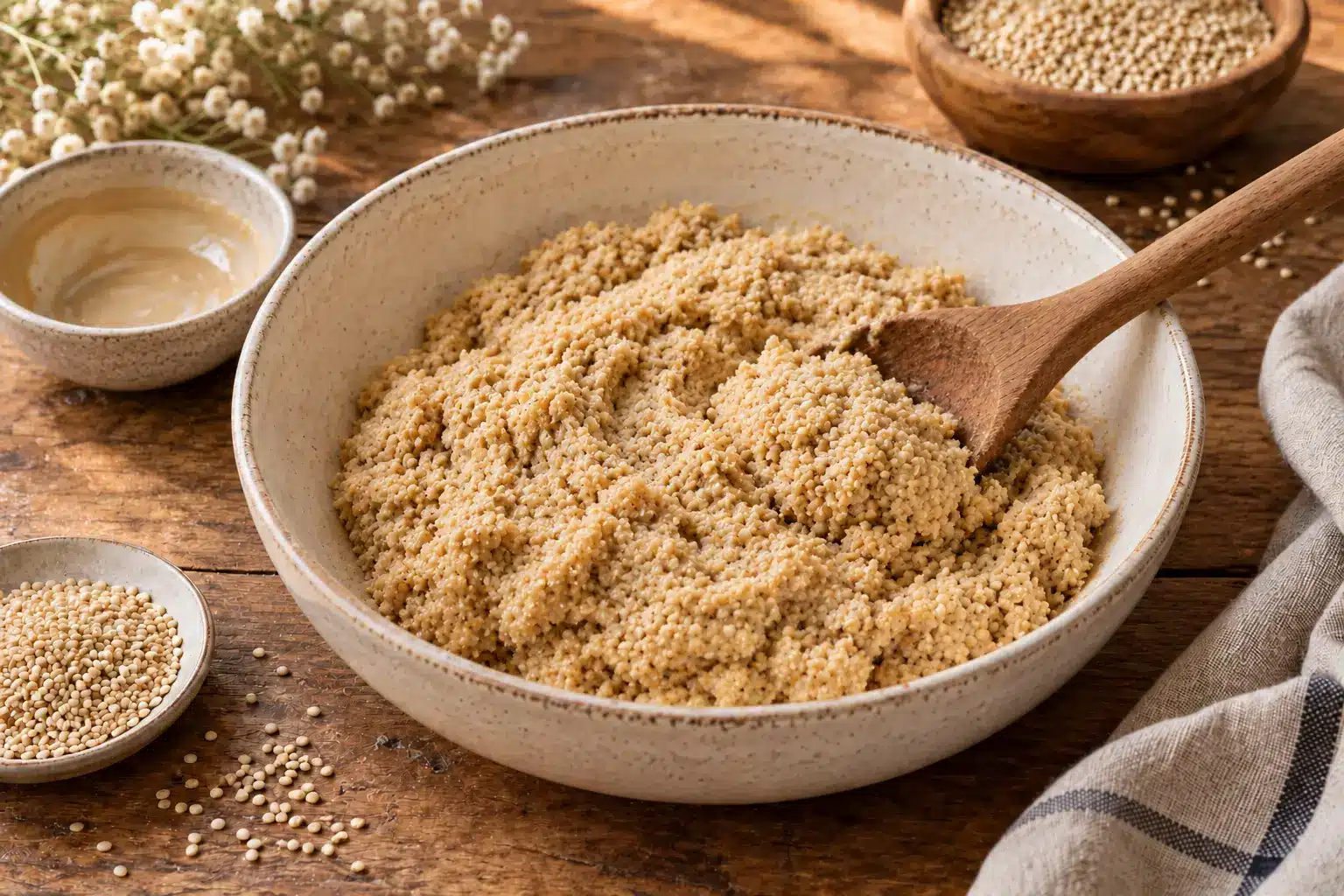 Paso 2 de galletas de quinoa y tahini sin gluten