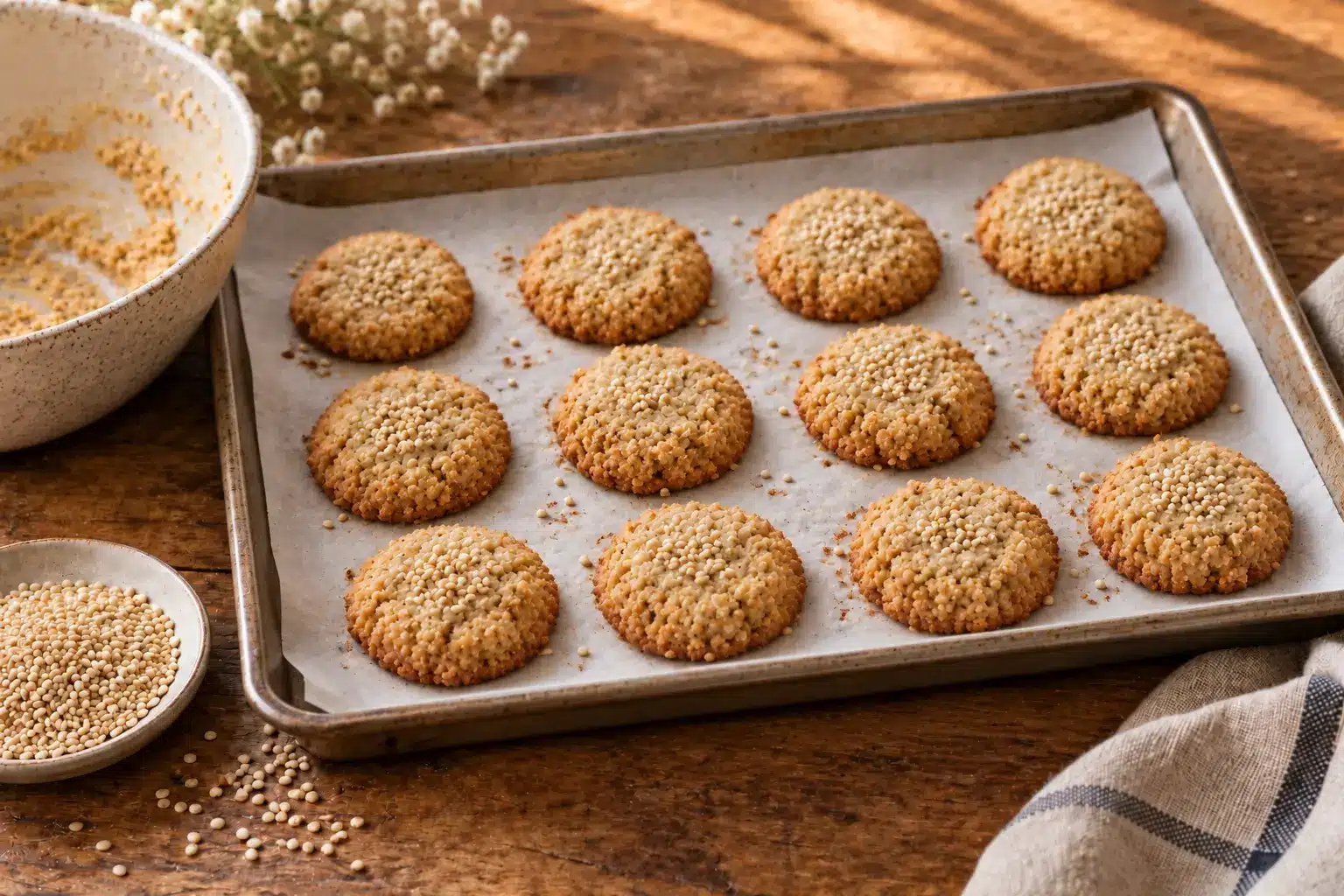 Paso 4 de galletas de quinoa y tahini sin gluten