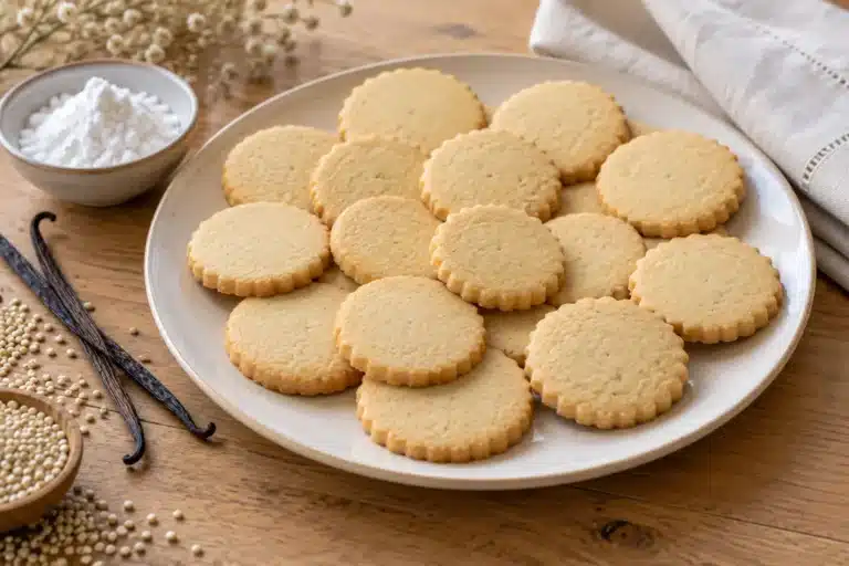 Galletas de quinoa y vainilla sin gluten terminadas