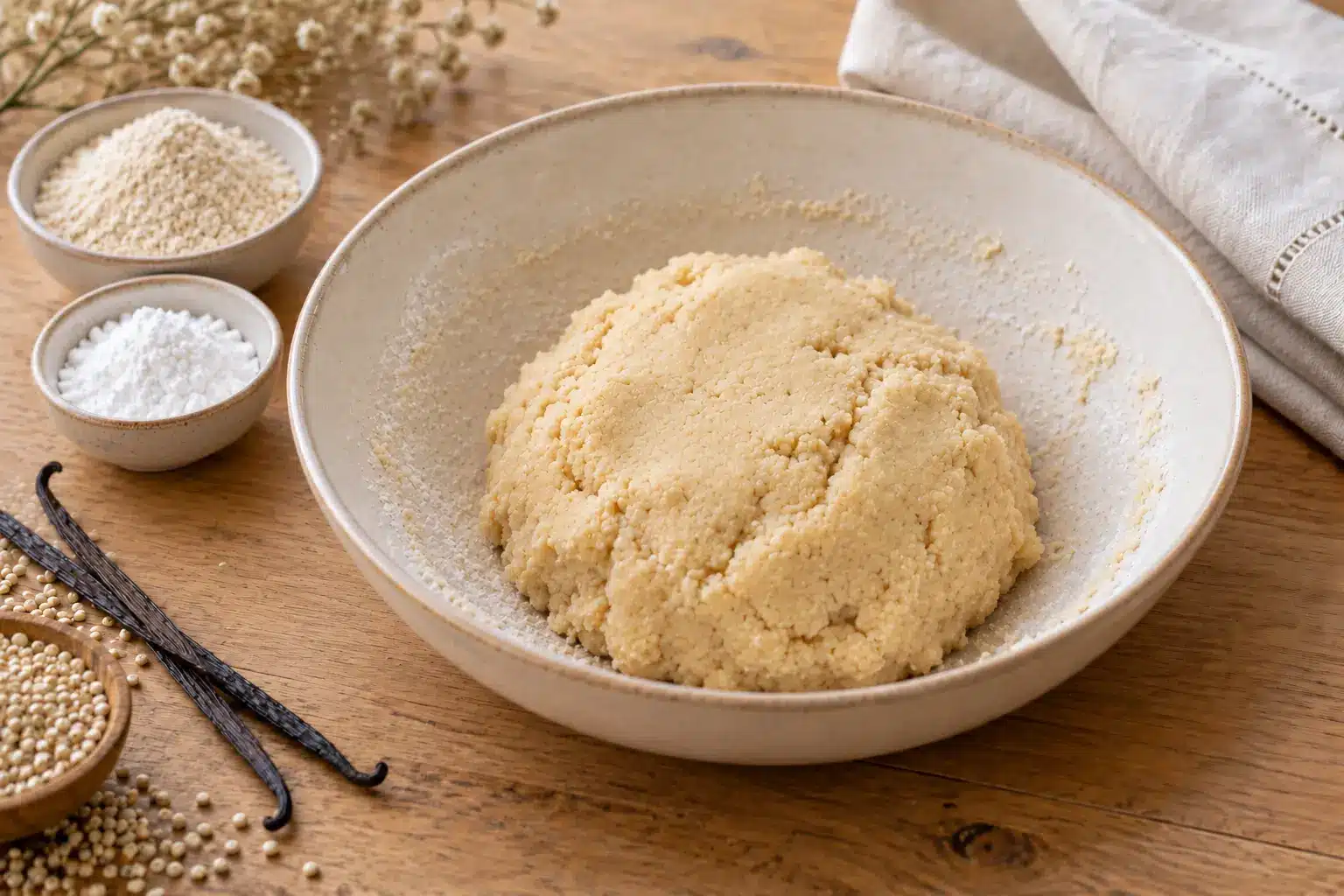 Paso 2 de galletas de quinoa y vainilla sin gluten