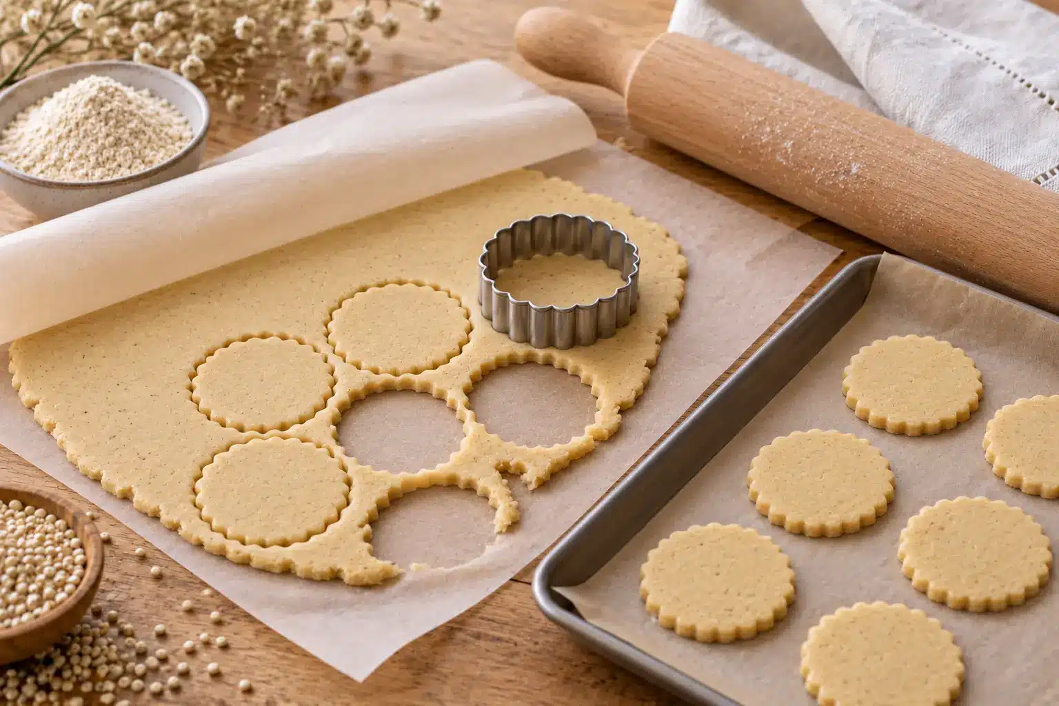 Paso 3 de galletas de quinoa y vainilla sin gluten