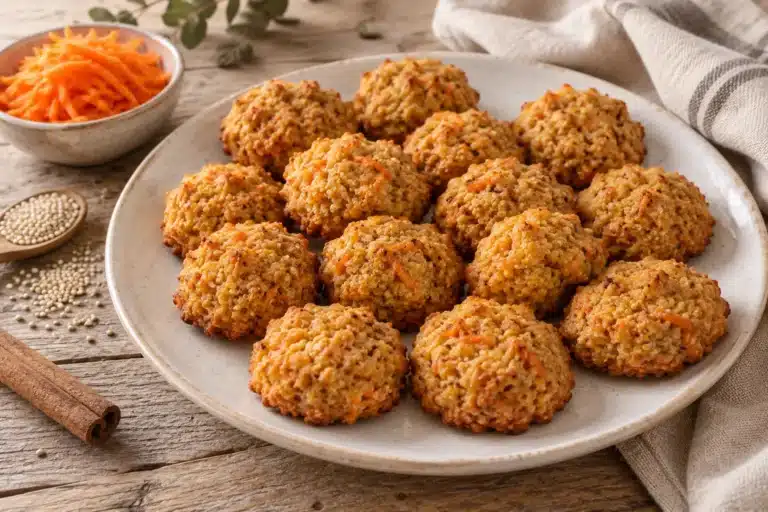 Galletas de quinoa y zanahoria sin gluten terminadas
