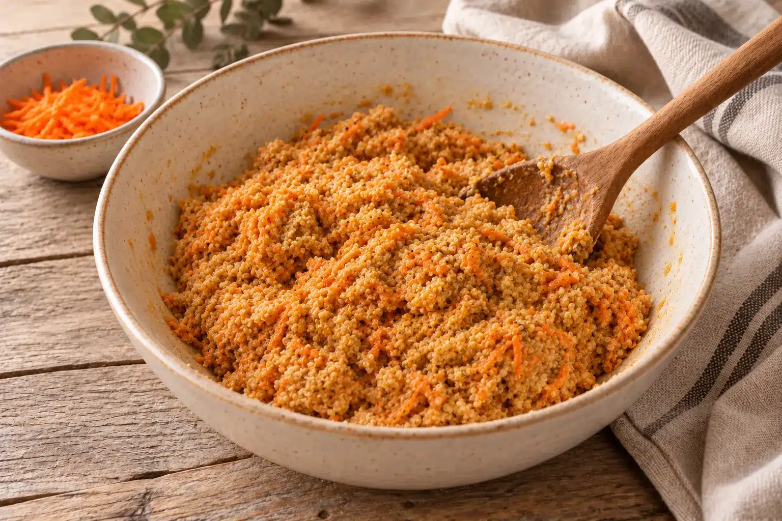 Paso 2 de galletas de quinoa y zanahoria sin gluten