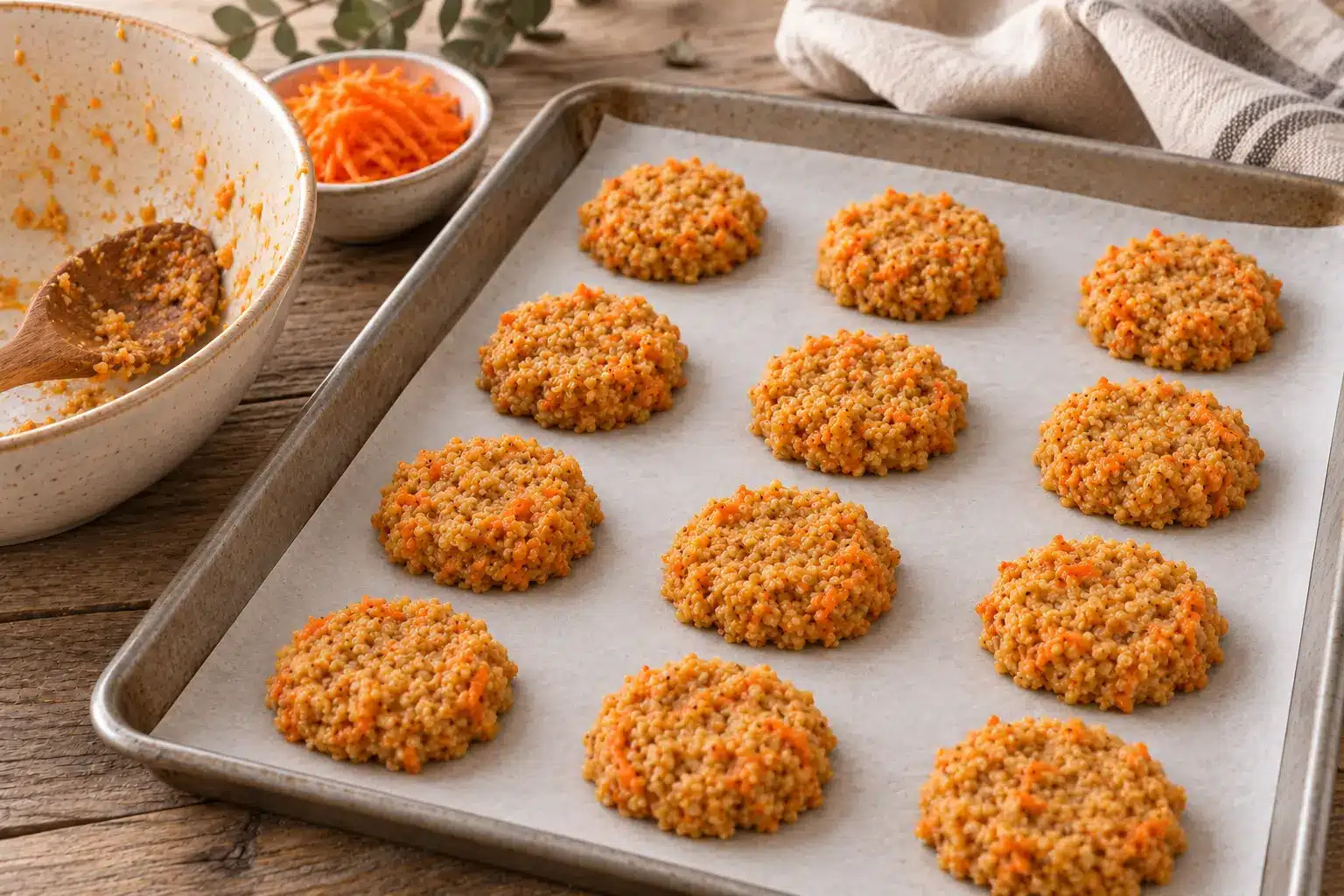Paso 3 de galletas de quinoa y zanahoria sin gluten