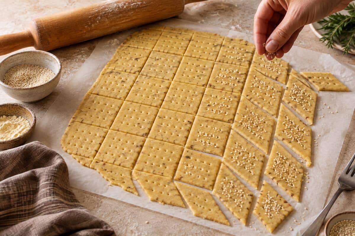 Galletas saladas sin gluten con harina de garbanzo, paso 3
