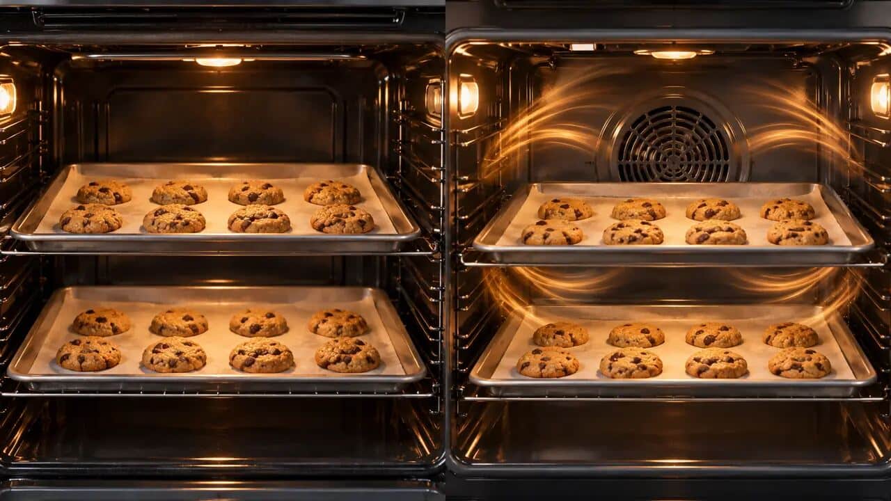Comparación entre horno convencional y horno con ventilador