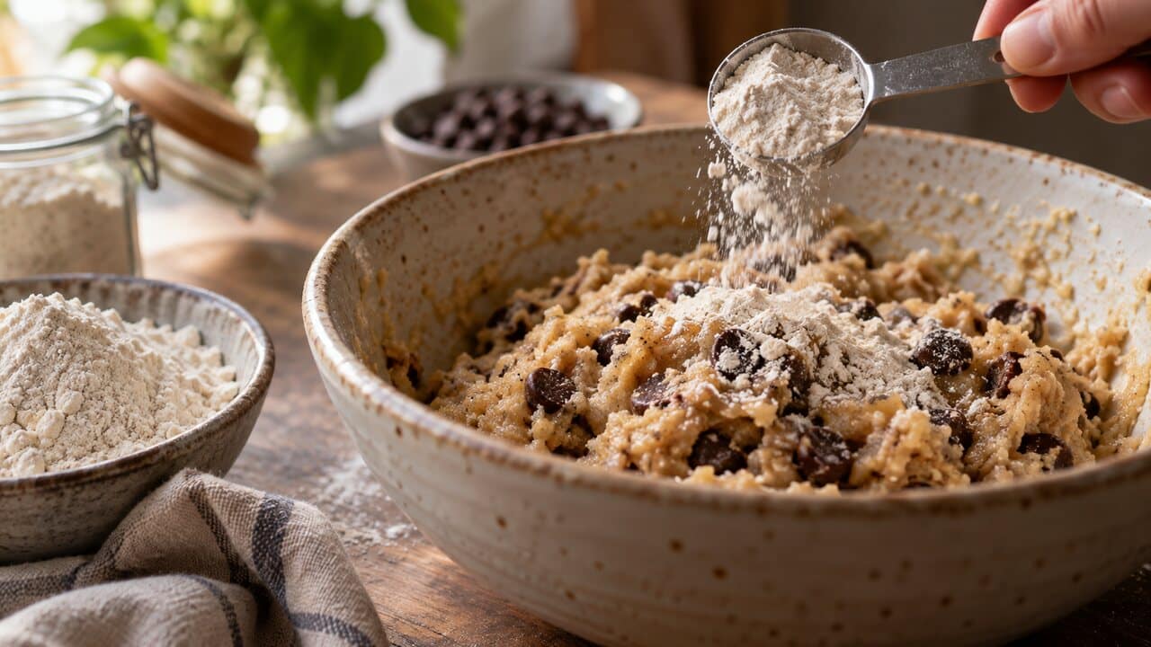 Masa de galletas sin gluten afectada por la humedad ambiental
