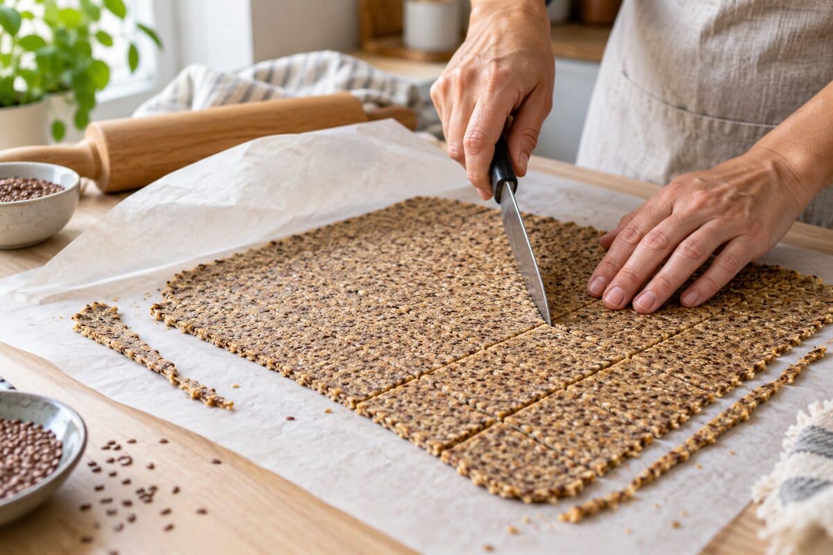 Crackers de lino sin gluten, paso 3