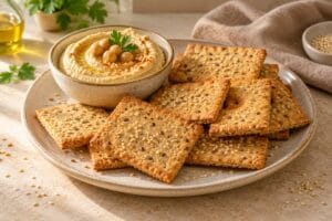 Crackers sin gluten para untar: firmes y crujientes