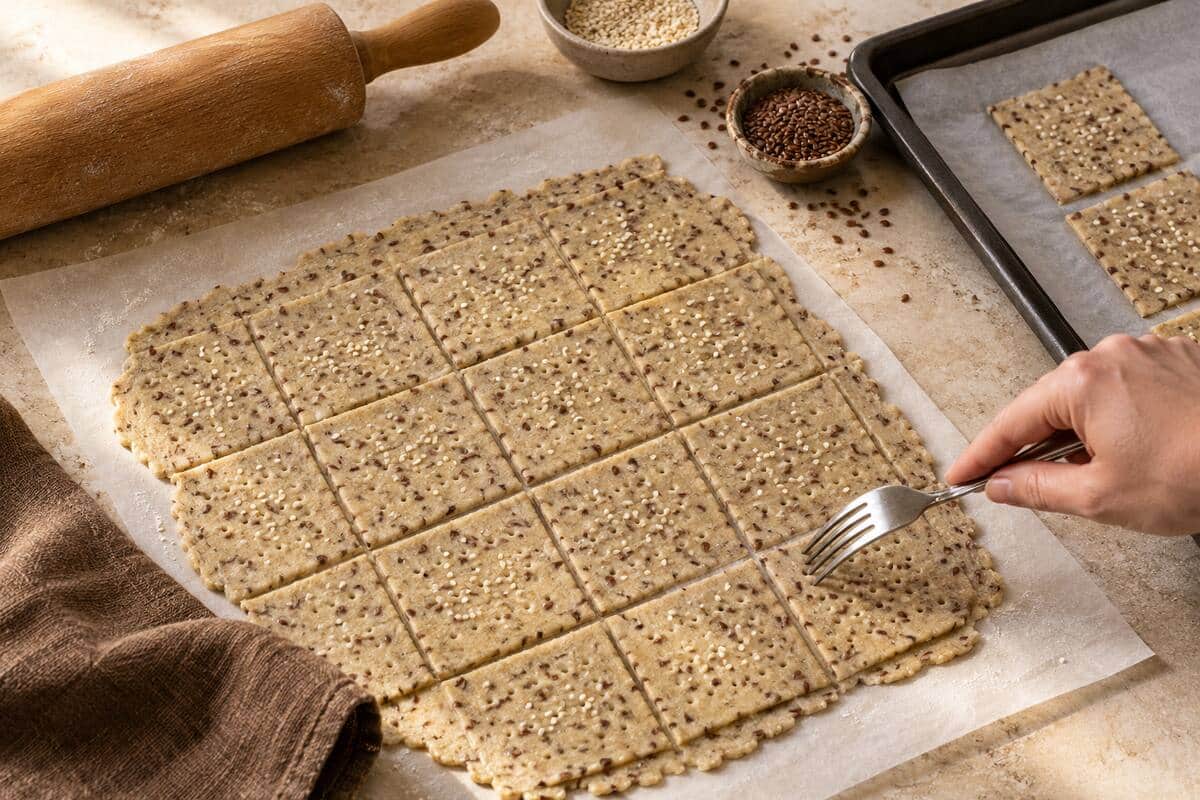 Crackers sin gluten para untar, paso 3