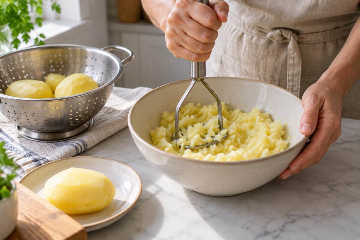 Galletas saladas de patata sin gluten, paso 1
