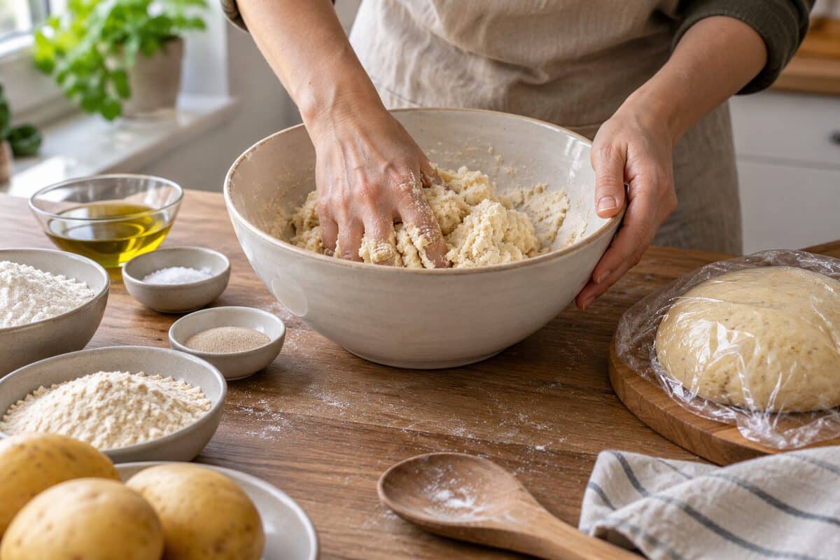 Galletas saladas de patata sin gluten, paso 2