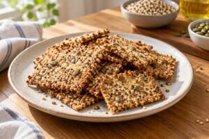 Crackers de quinoa sin gluten: receta fácil y crujiente