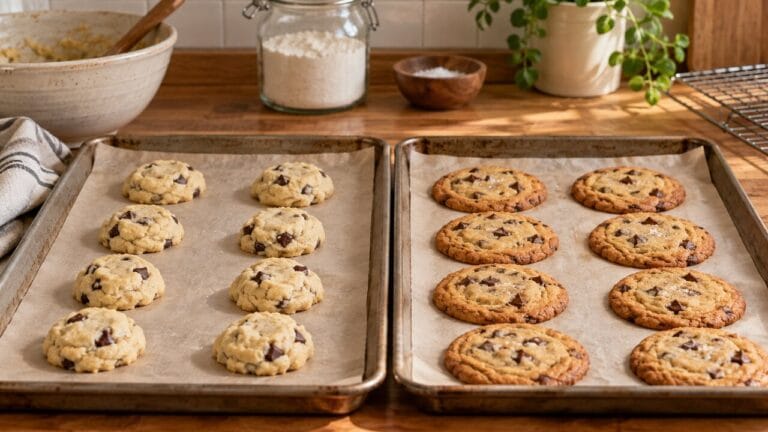 Dos tandas de galletas sin gluten con resultados diferentes