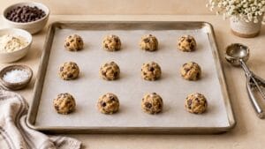 Tamaño y separación de las galletas sin gluten: guía para hornear uniforme