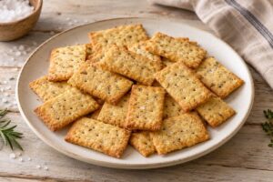 Galletas saladas tipo Tuc sin gluten: finas y crujientes