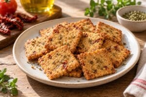 Galletas saladas de tomate seco y orégano sin gluten