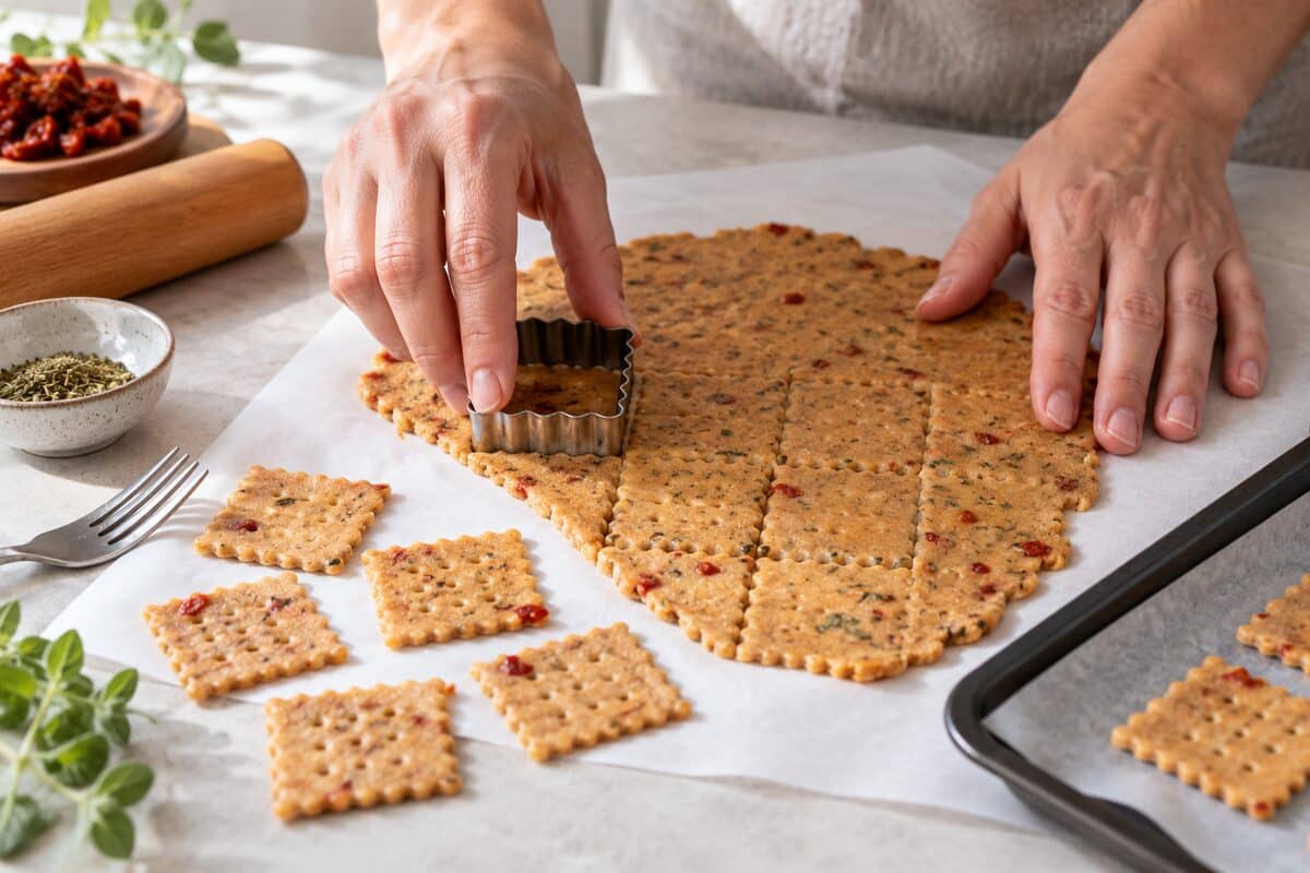 Galletas saladas de tomate seco y orégano sin gluten, paso 3