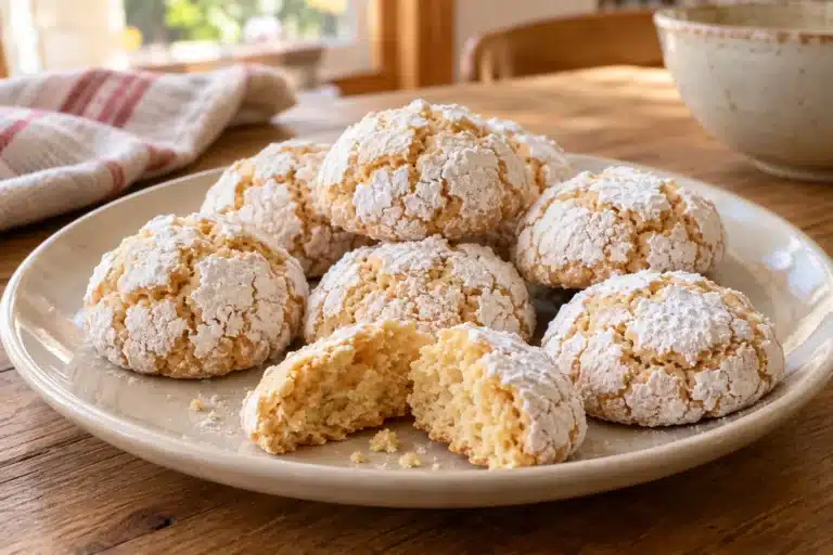 Resultado final: Amaretti tiernos sin gluten de almendra