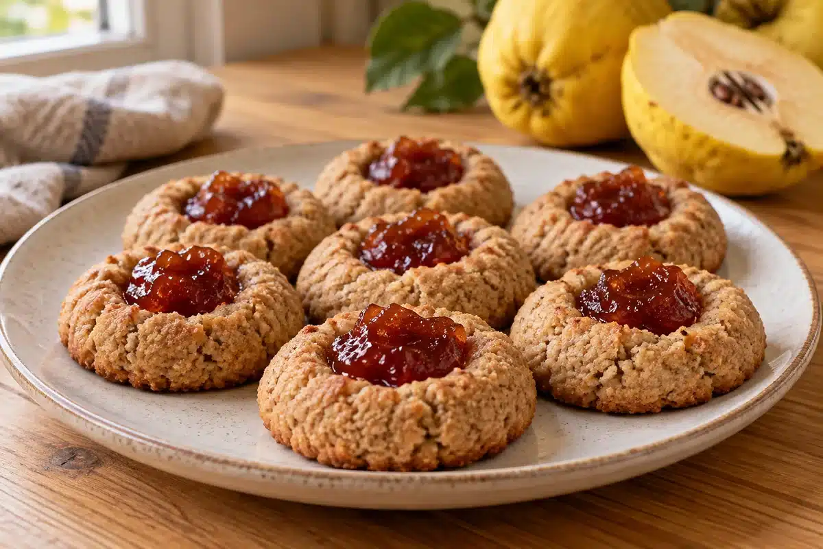 Galletas de trigo sarraceno con centro de dulce de membrillo