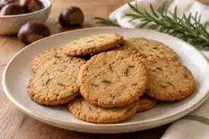 Galletas saladas de castaña y romero sin gluten