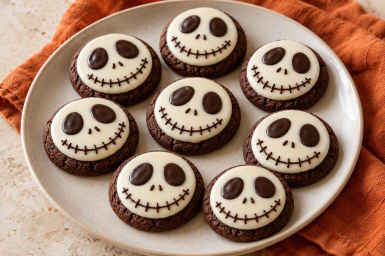 Galletas Jack de cacao en airfryer con caras de chocolate