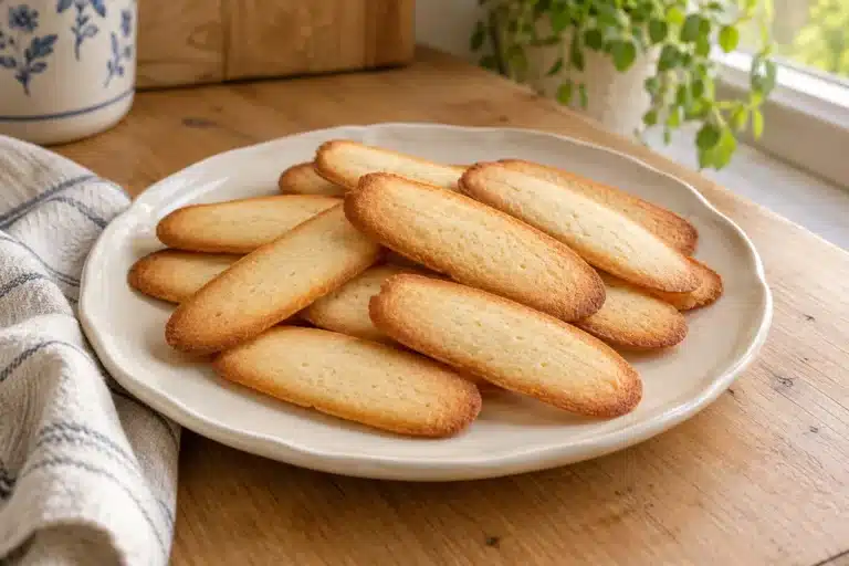Resultado final: Lenguas de gato sin gluten, finas y crujientes