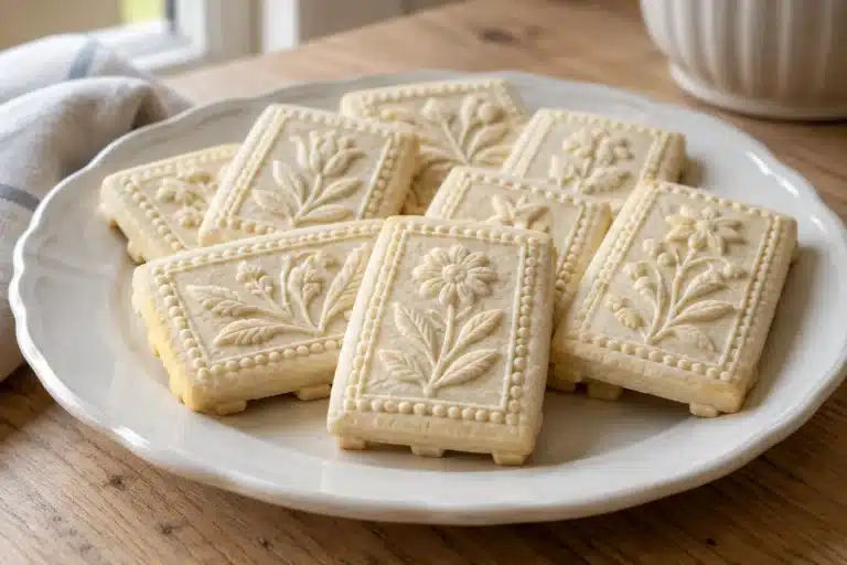 Springerle sin gluten de anís: galletas navideñas grabadas terminadas y listas para servir