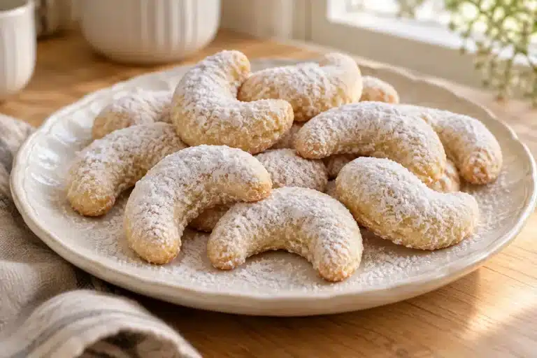 Vanillekipferl sin gluten: medias lunas de vainilla listas para servir