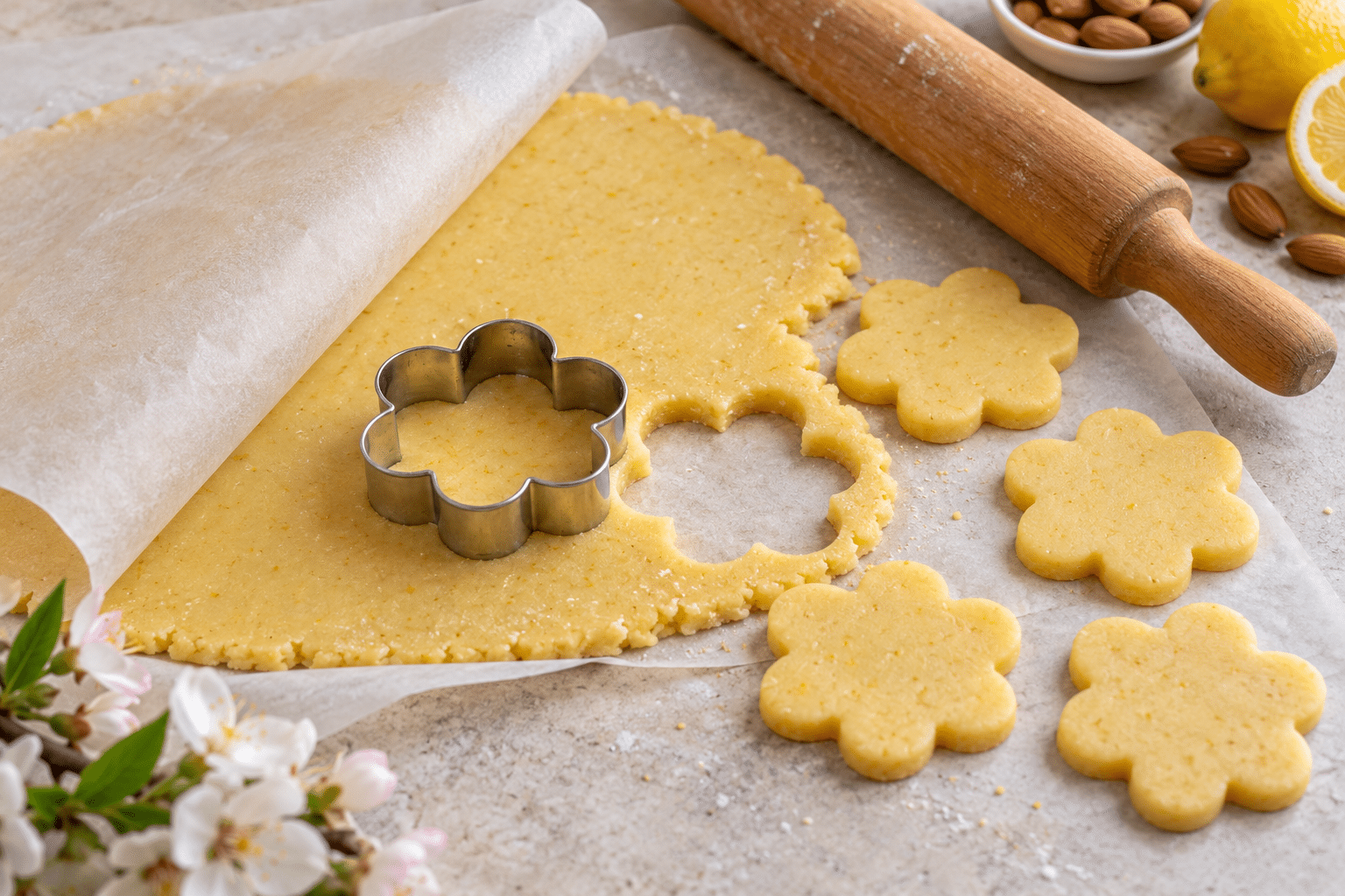 Galletas de almendra y limón: paso 3 de preparación