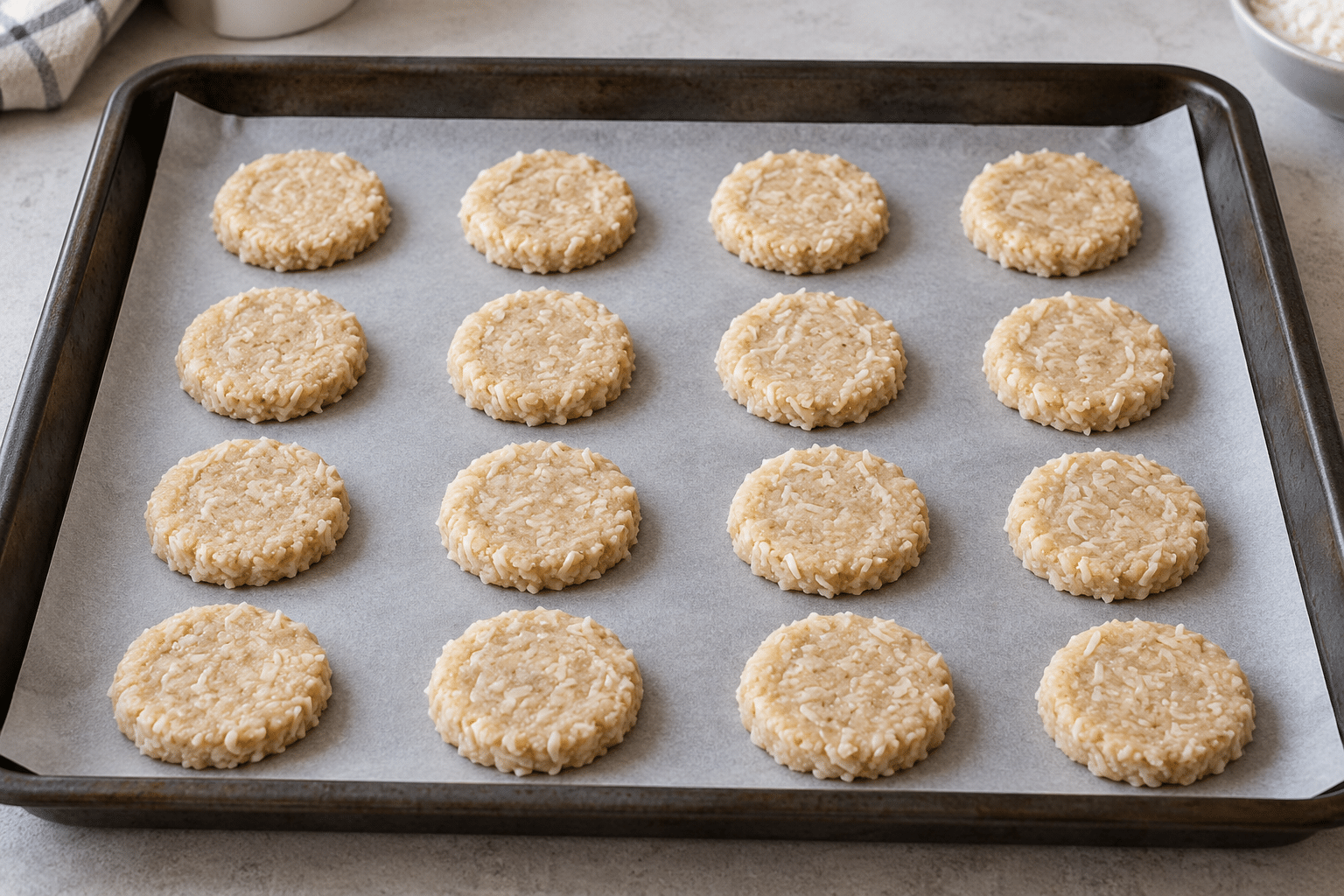 Galletas veganas de quinoa y coco: paso 3 de preparación