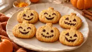 Galletas de calabaza de Halloween sin gluten con naranja