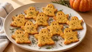 Galletas fantasma saladas de calabaza sin gluten