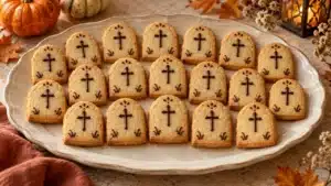 Galletas lápida sin gluten de jengibre para Halloween