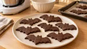 Galletas murciélago de cacao sin gluten y sin huevo en Thermomix