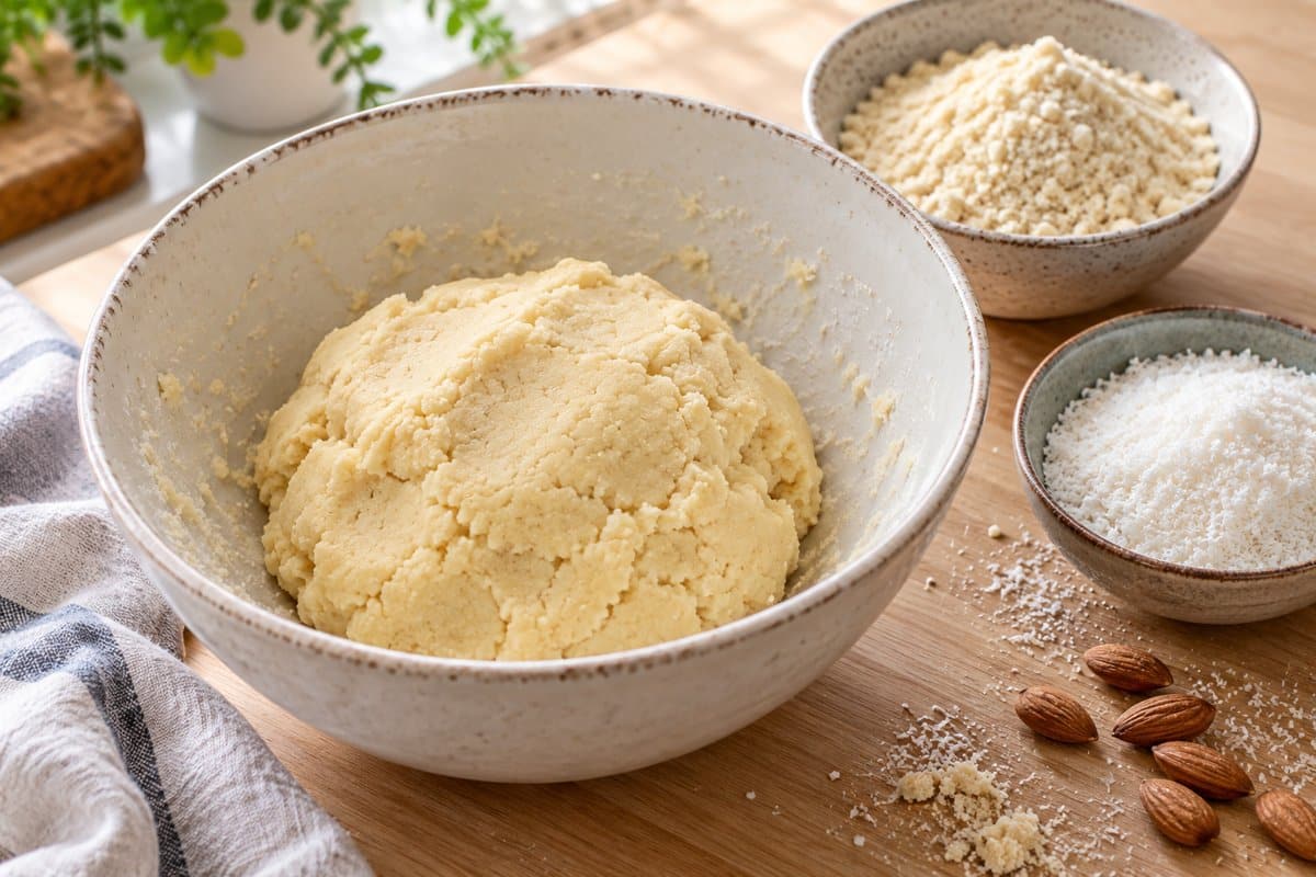 Masa clara de harina de coco y almendra