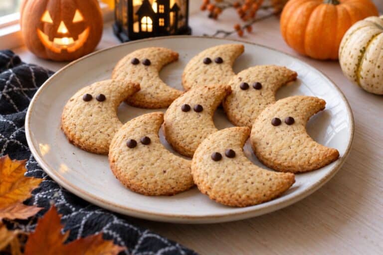 Lunas integrales de Halloween con pequeños ojos de chocolate